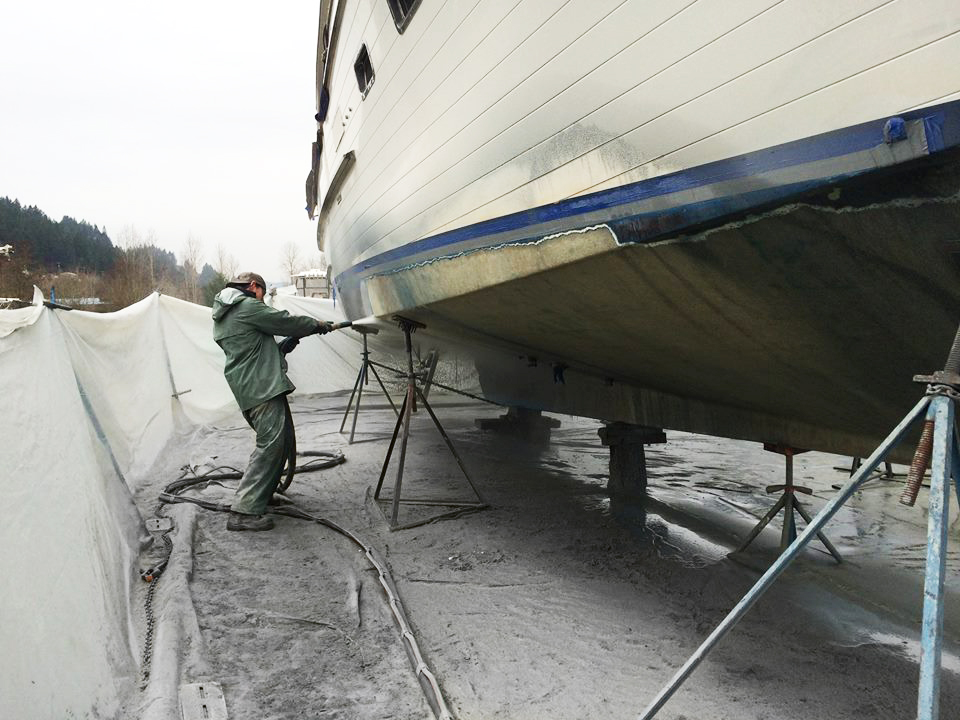 Texas Blast Away marine dustless blasting project
