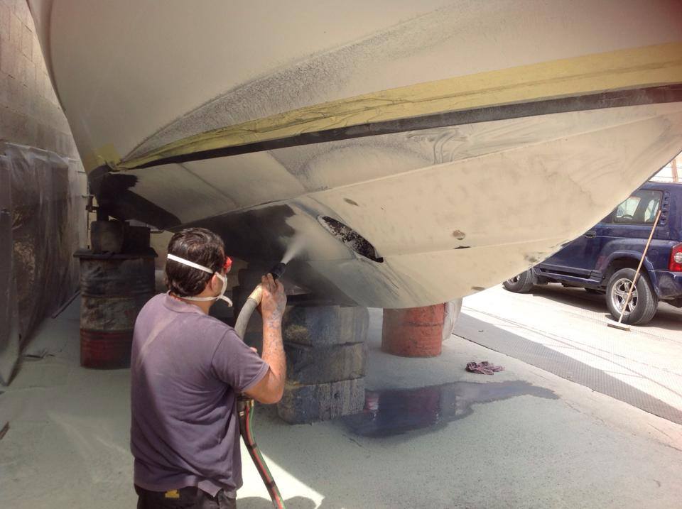 Texas Blast Away marine dustless blasting project